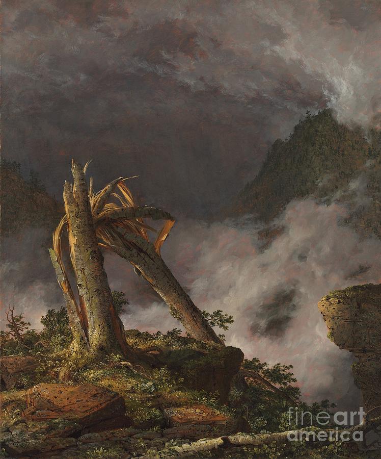 Storm In The Mountains Drawing by Heritage Images