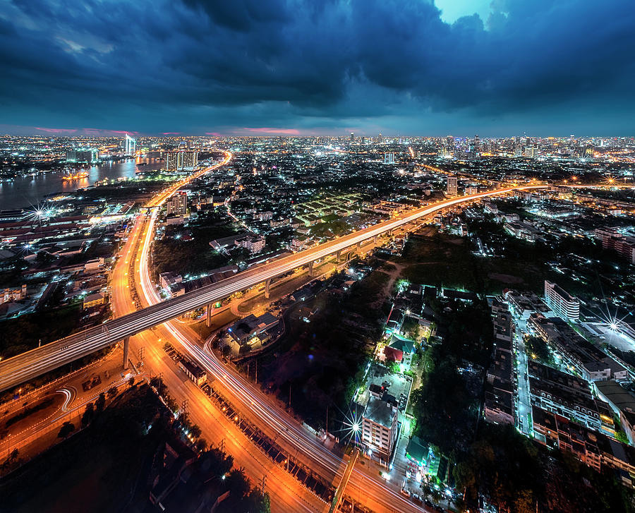 Storm Invasion To Bangkok, Thailand Photograph by Atomiczen