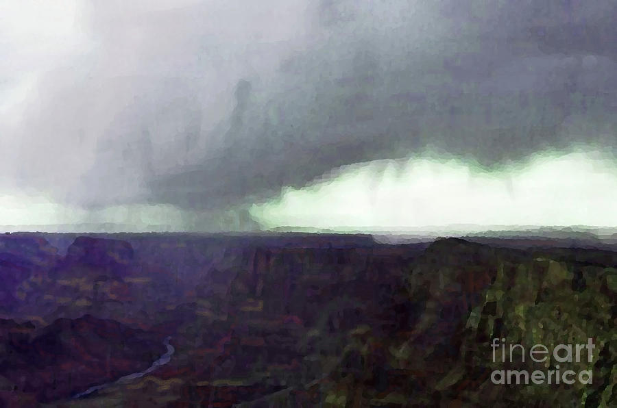 Storm Over the Grand Canyon 300 Painting by Sharon Williams Eng