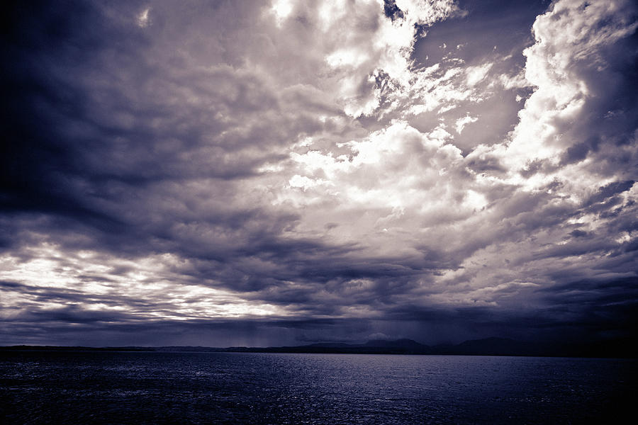 Storm Over The Sea Photograph by Moreiso