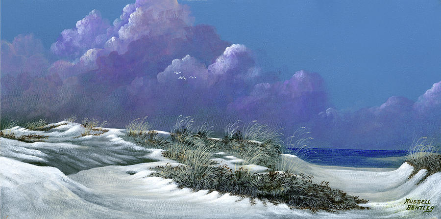 Beach Painting - Storm Shadows by Russell Bentley