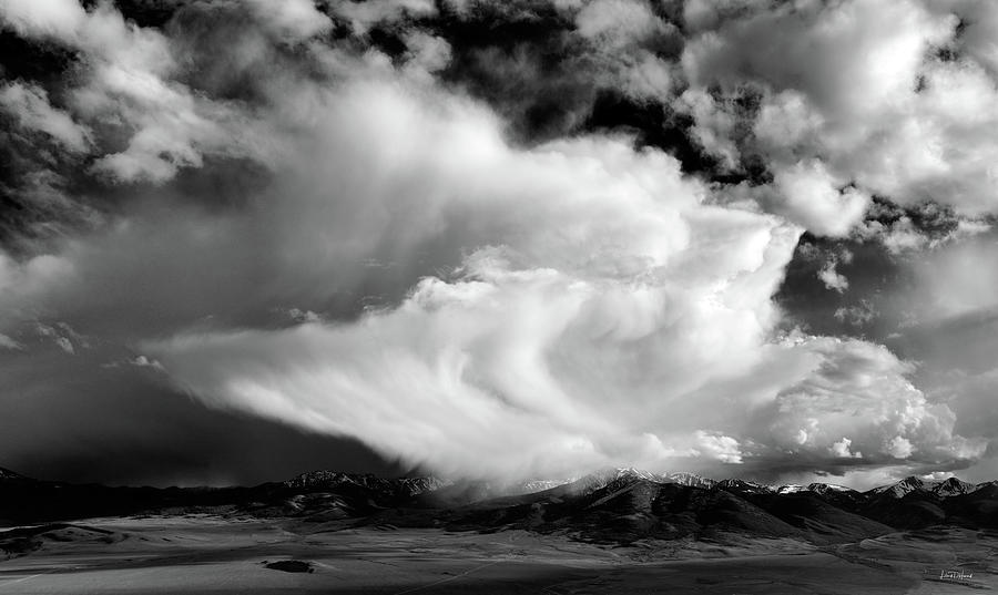Storm Textures Black and White Photograph by Leland D Howard