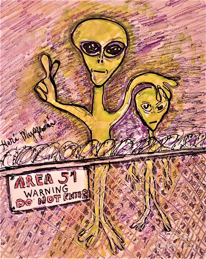 Storming Area 51 Painting