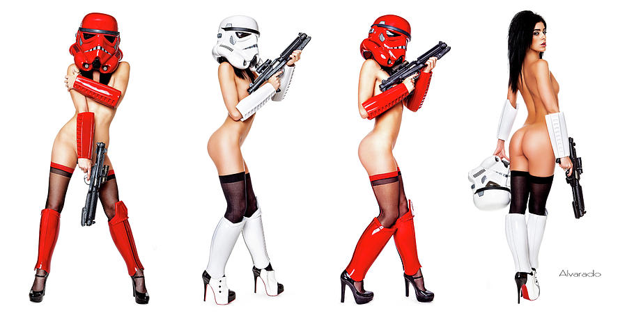 Stormtrooper Digital Art - Stormtrooper Quartet by Robert Alvarado.