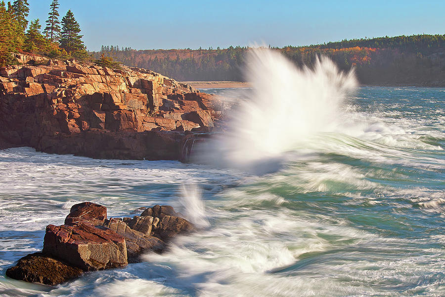 Stormy Acadia Coastline Photograph by Image By Michael Rickard