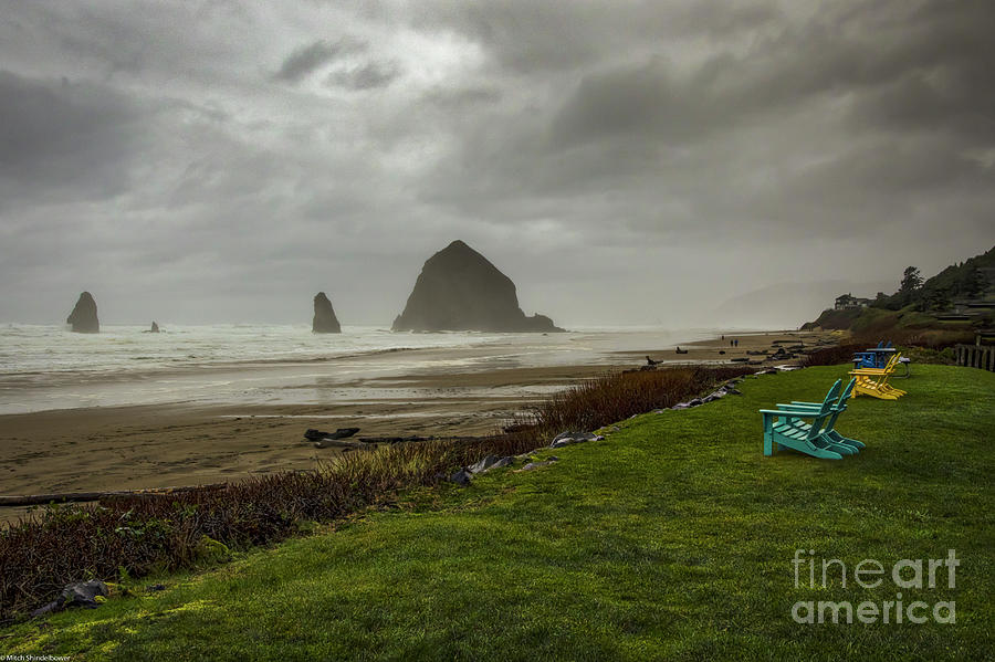 Stormy Cannon Beach Photograph by Mitch Shindelbower
