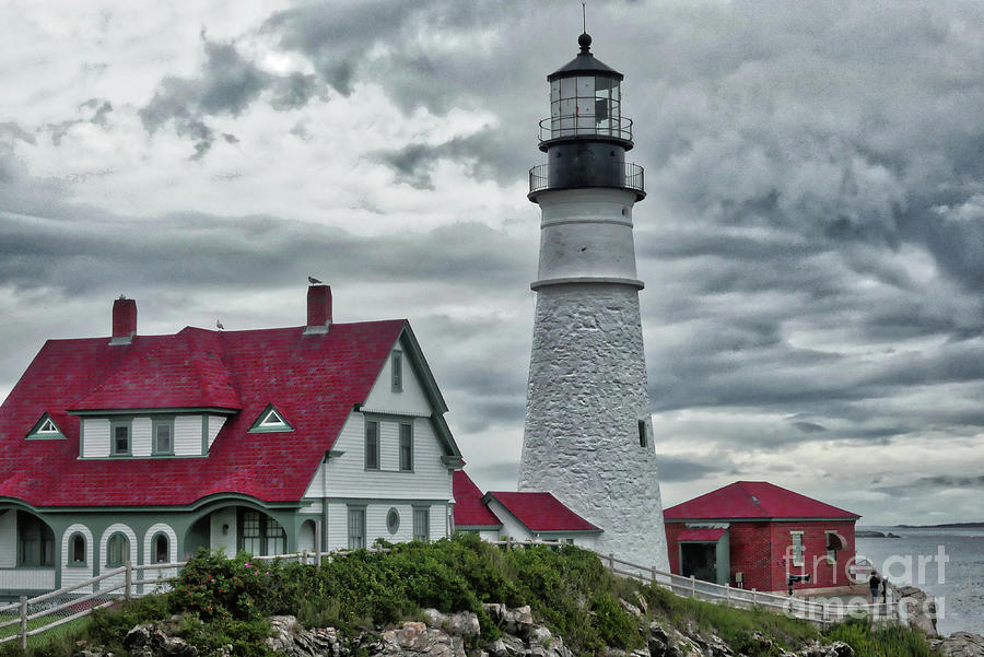 Stormy Clouds at Portland Head Photograph by Amy Dundon