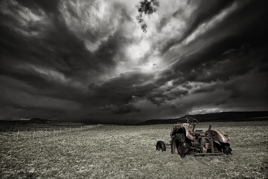 Stormy Clouds  (mono) Photograph by orsteinn H. Ingibergsson