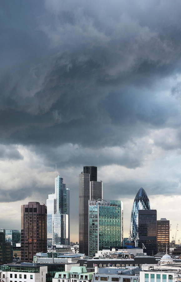 Stormy Clouds Over The London City Photograph by Laurie Noble