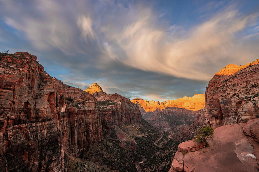 Stormy clouds over Zion Canyon Photograph by Philip Cho - Fine Art America