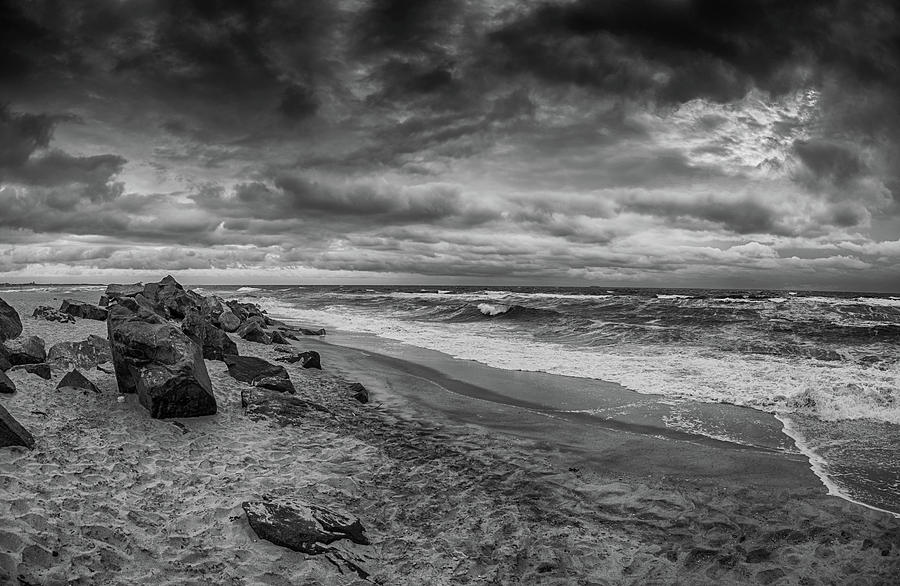 Stormy day at Sandy Hook  Photograph by Alan Goldberg