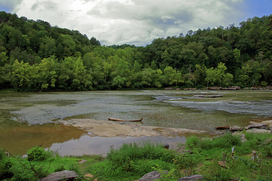 Stormy Evening at the River Photograph by Angela Murdock