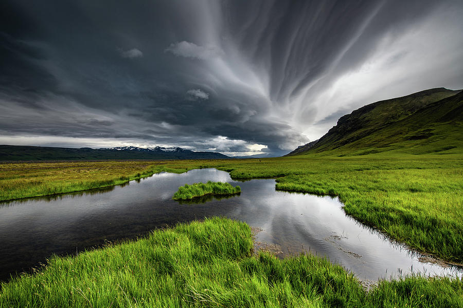 Iceland Photograph - Stormy Iceland Lake by Marc Pelissier