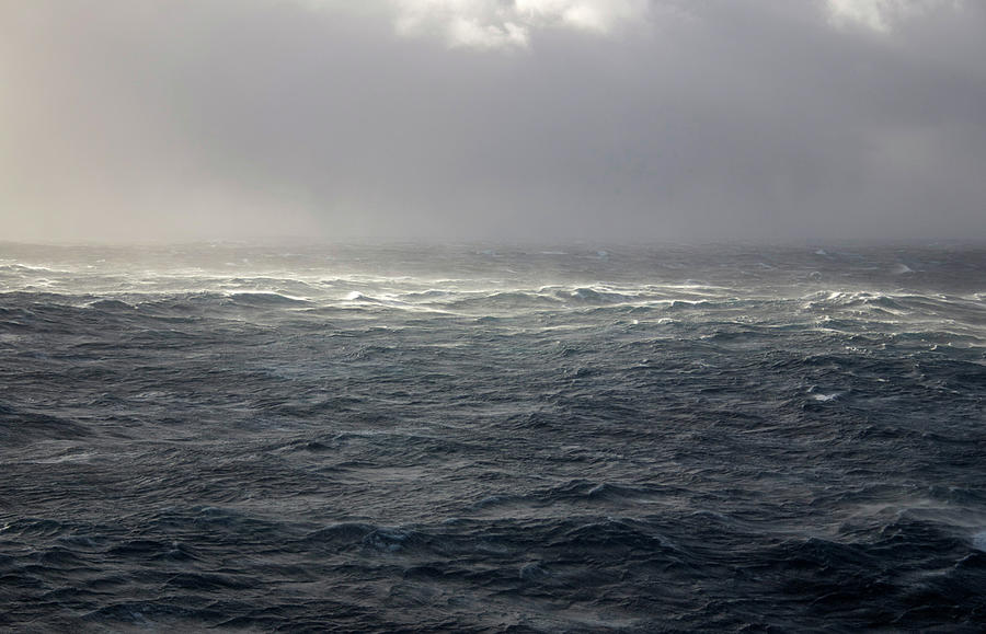 Stormy North Sea Water View To Horizon Photograph by Mikeuk