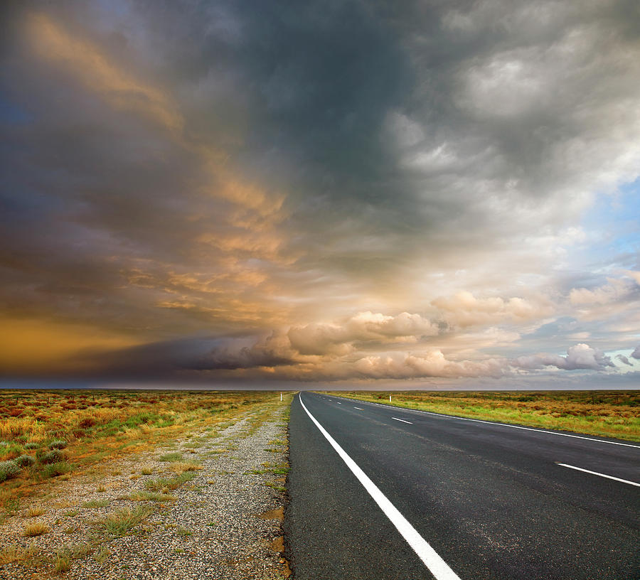 Stormy Outback Road Photograph by Aaron Foster