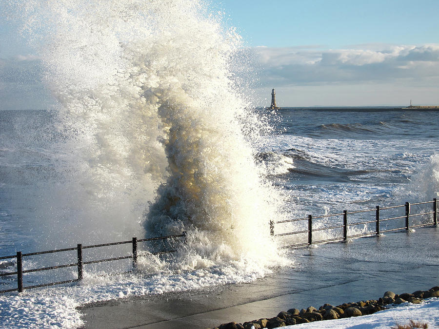 Stormy Sea And Breaking Wave Photograph by Peter Mulligan