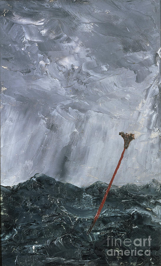 Stormy Sea Broom Buoy, 1892 Painting by August Johan Strindberg
