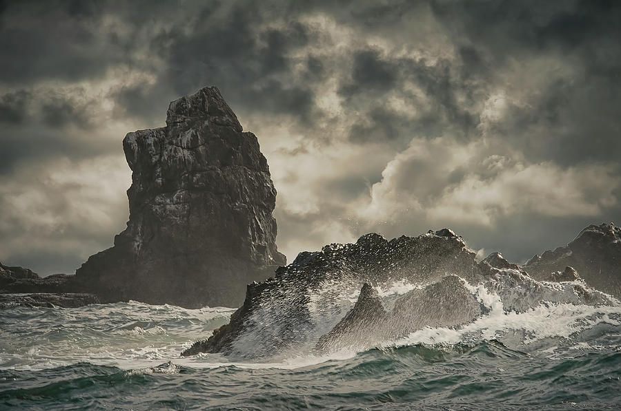 Stormy Sea Photograph by Wade Aiken