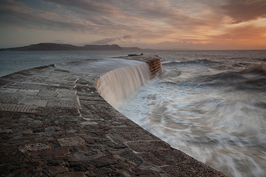 Stormy Seas At The Cobb Photograph by Antonyspencer