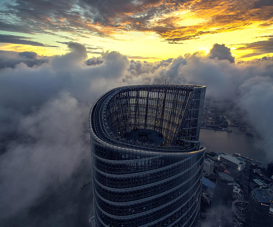 Up Movie Photograph - Stormy Shanghai by Stan Huang