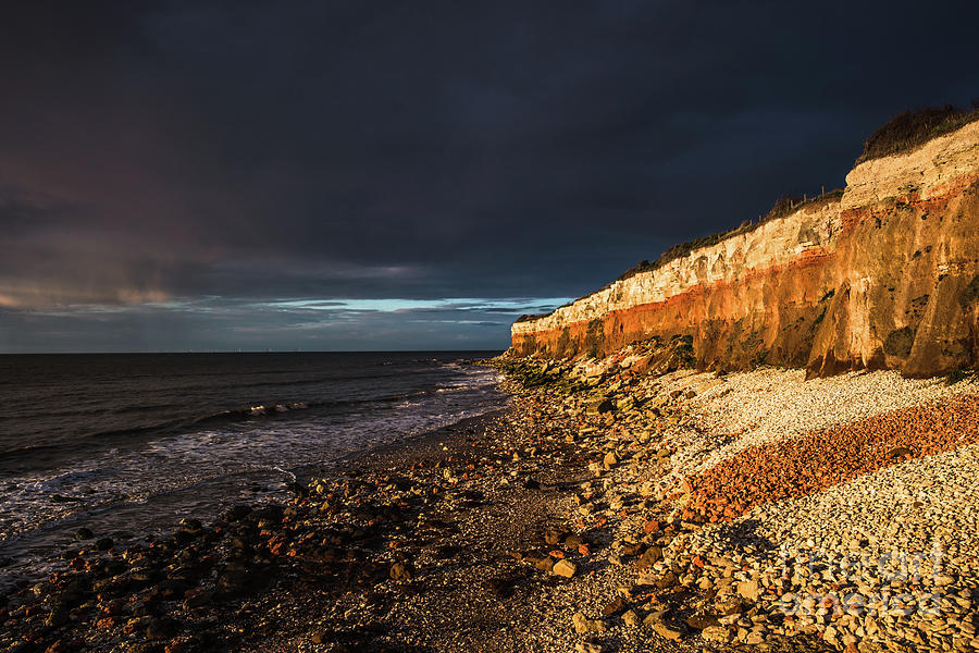Stormy sky over Hunstanton Cliffs Photograph by Andrew Michael