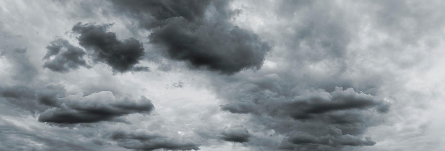 Stormy Sky With Dark Nimbus Thunder Photograph by Leezsnow