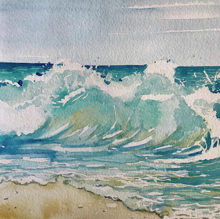 Impressionism Painting - Stormy Surf by Luisa Millicent