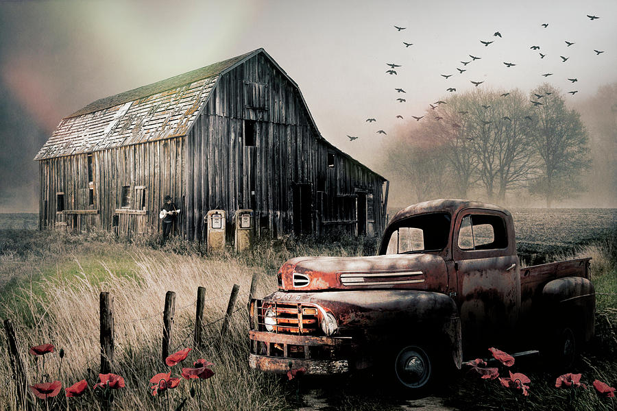 Stormy Truck in the Fog Photograph by Debra and Dave Vanderlaan - Fine ...