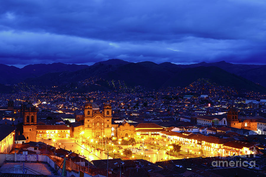 Stormy Twilight View Over Cusco Peru Photograph by James Brunker