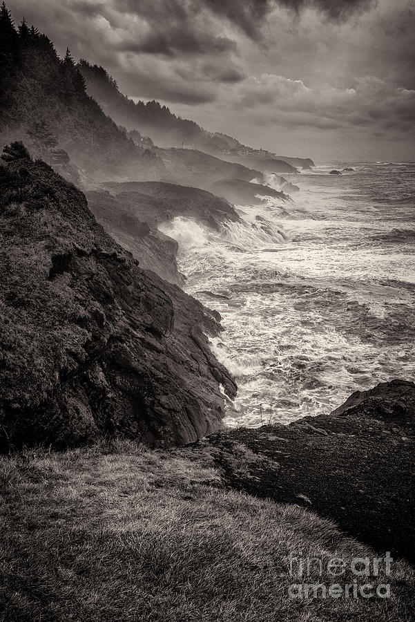 Stormy Weather At Rocky Creek Toned Photograph