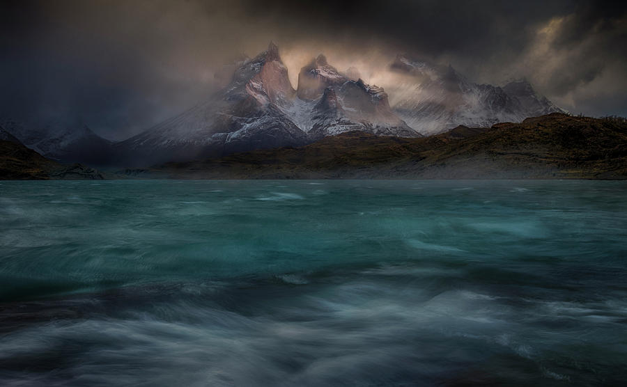 Mountain Photograph - Stormy Winds Over The Torres Del Paine by Peter Svoboda, Mqep