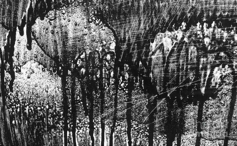 Storybook Forest Black And White 300 Painting