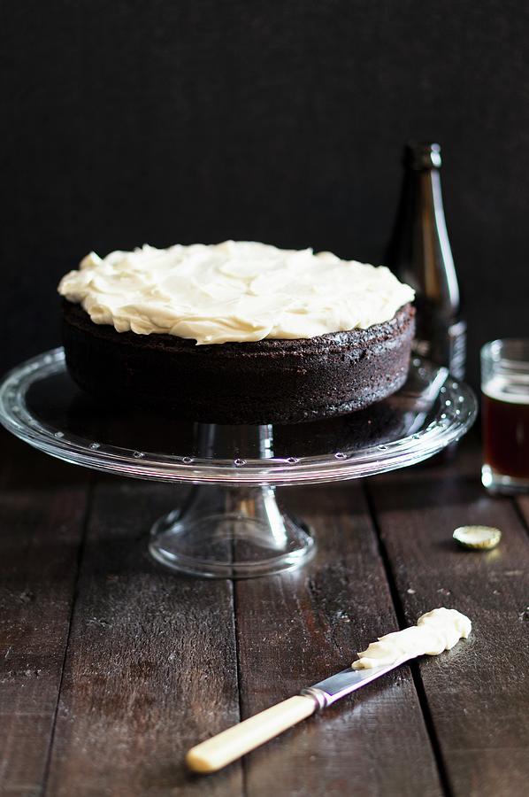 Stout Cake On A Cake Stand Photograph by Hein Van Tonder