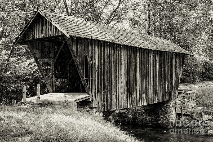 Stovall Mill Covered Bridge and Chickamauga Creek 3 Photograph by Bob Phillips