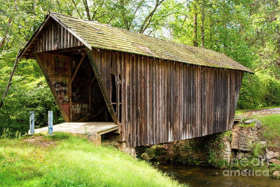 Stovall Mill Covered Bridge and Chickamauga Creek Photograph by Bob Phillips