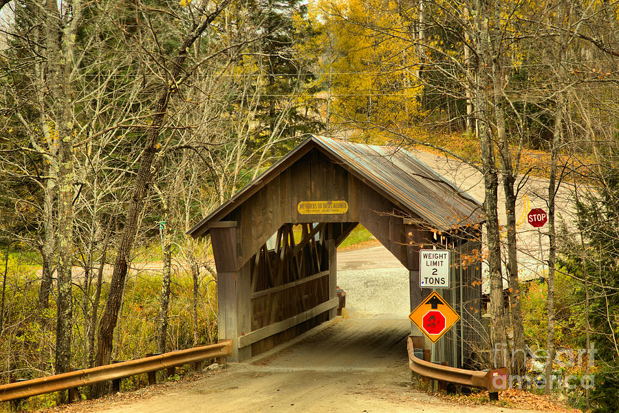 Stowe Hollow Covered Bridge Photograph by Adam Jewell