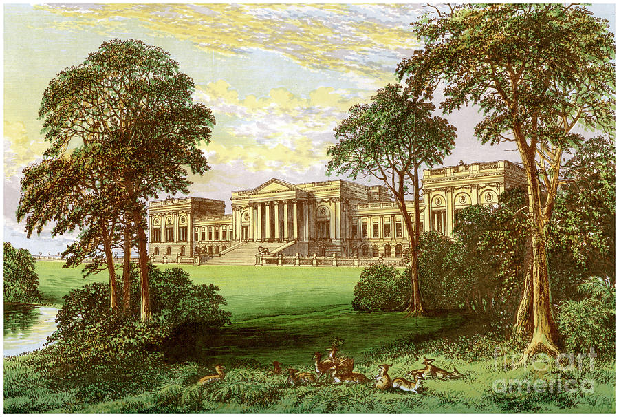 Stowe Park, Buckinghamshiere, Home Drawing by Print Collector