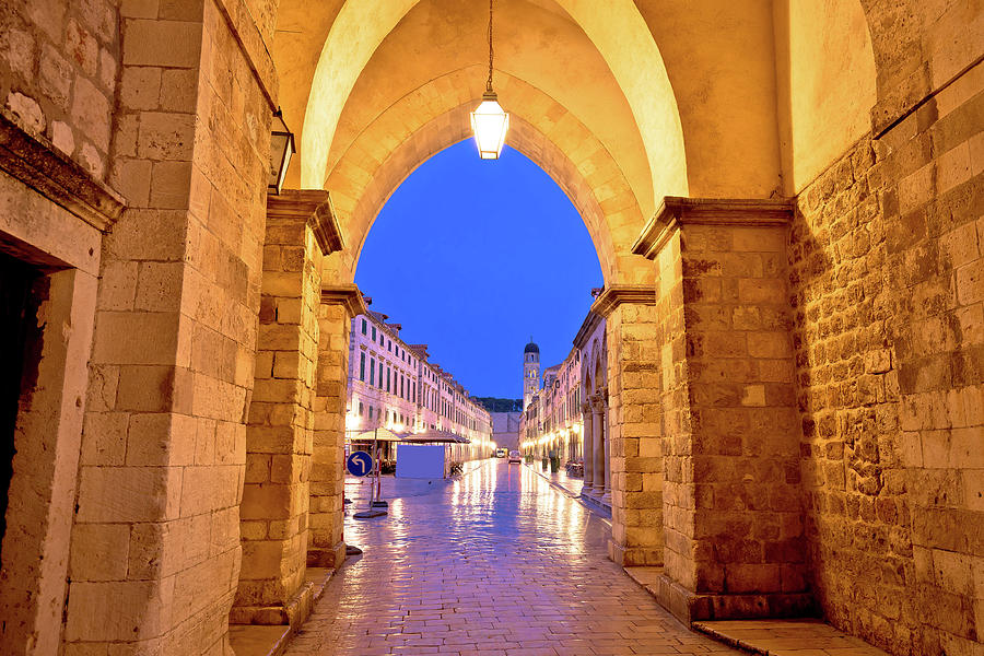 Stradun view from Ploce gate in Dubrovnik Photograph by Brch Photography