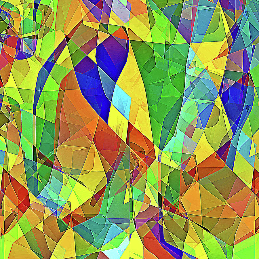 Primary Colors Digital Art - Strained Glass by David Manlove