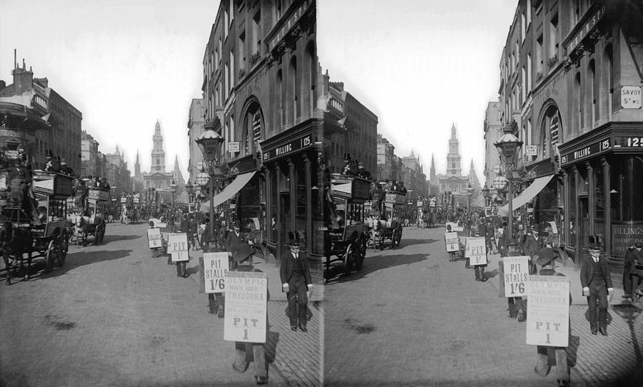Strand Advertising Photograph by London Stereoscopic Company