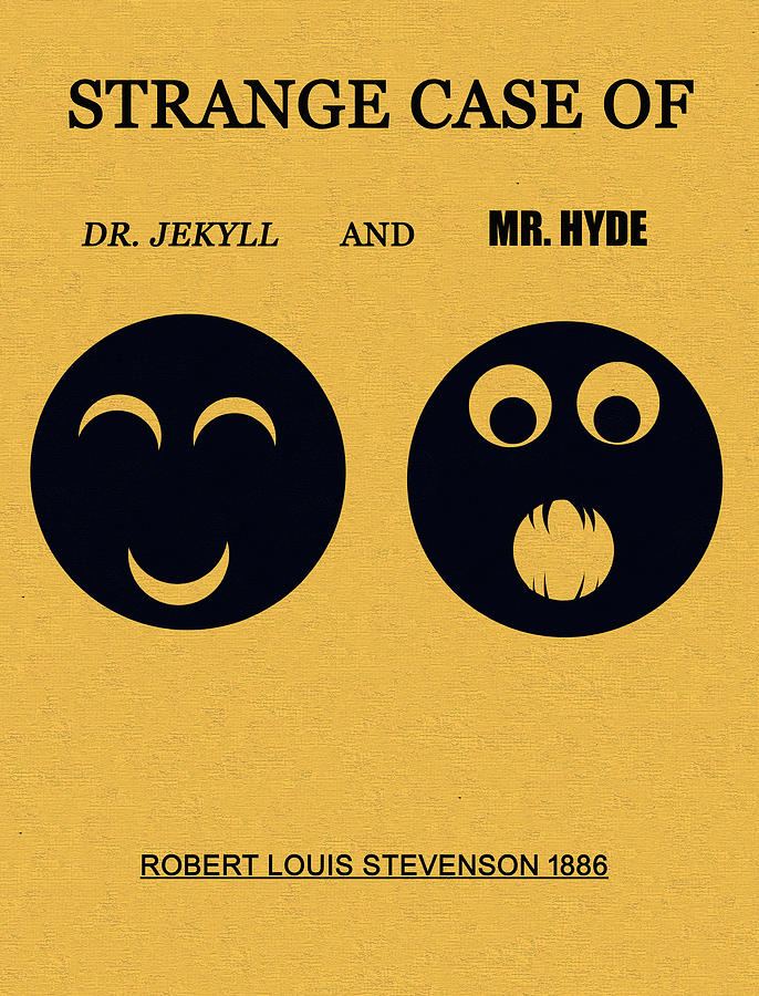Strange case of Dr. Jekyll and Mr. Hyde minimalism book cover art Digital Art by David Lee Thompson