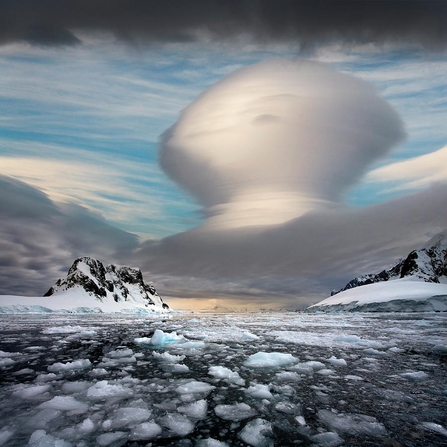 Strange Cloud Formation, Antarctica Photograph by Steve Allen