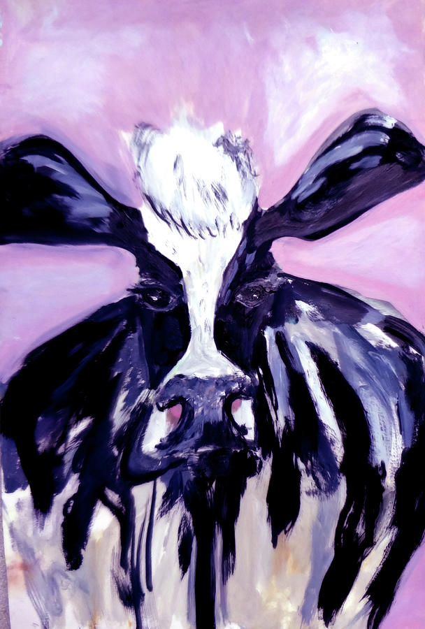 Strange Cow Painting by Katy Hawk