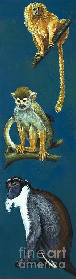 Wildlife Painting - Strange Monkeys by Eric Tansley