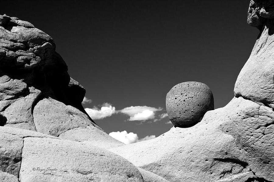 Strange Rocks 30 bw Photograph by Roger Snyder