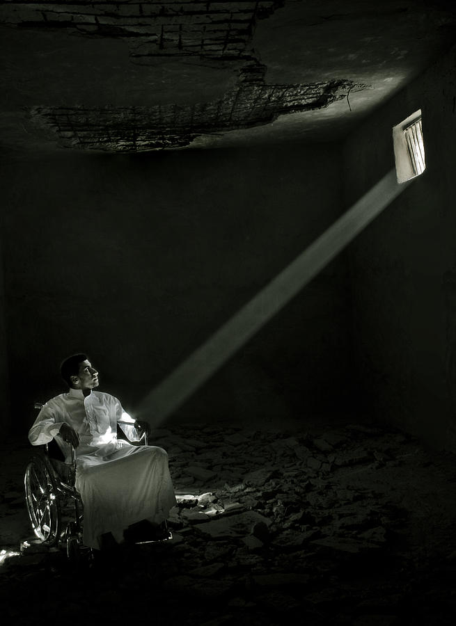 Black And White Photograph - Strangeness Life by Hesham Alhumaid
