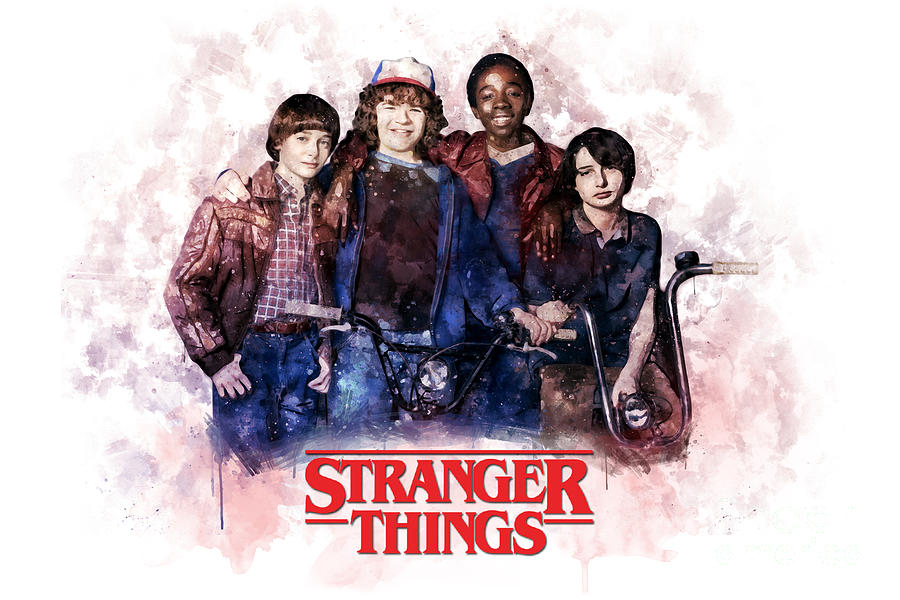 Stranger Things friends Art 1 Mixed Media by Waldek Dabrowski