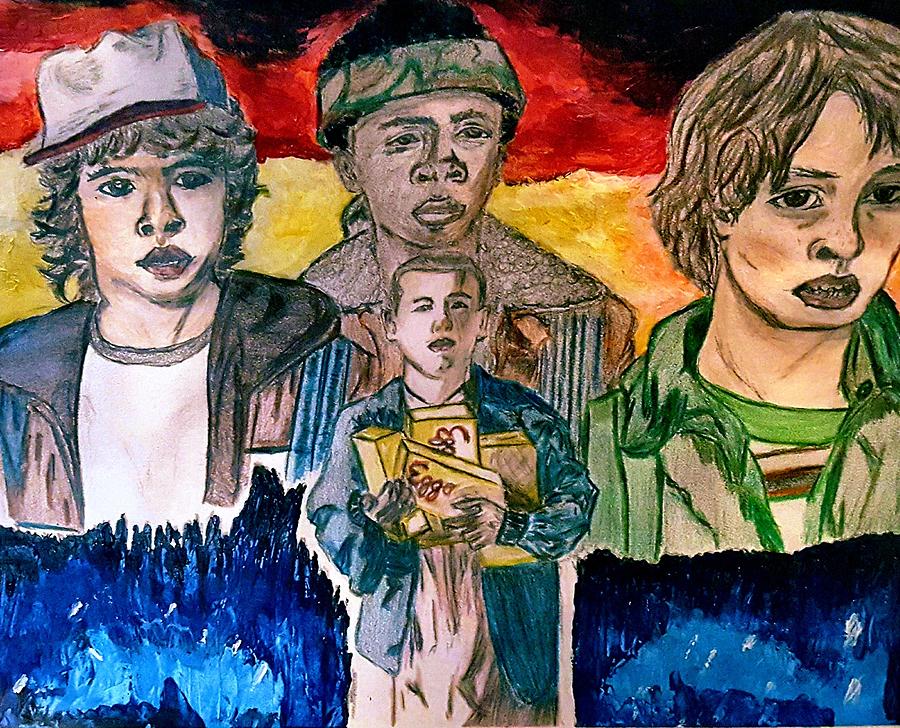 Stranger Things Drawing by Tyrone Scott