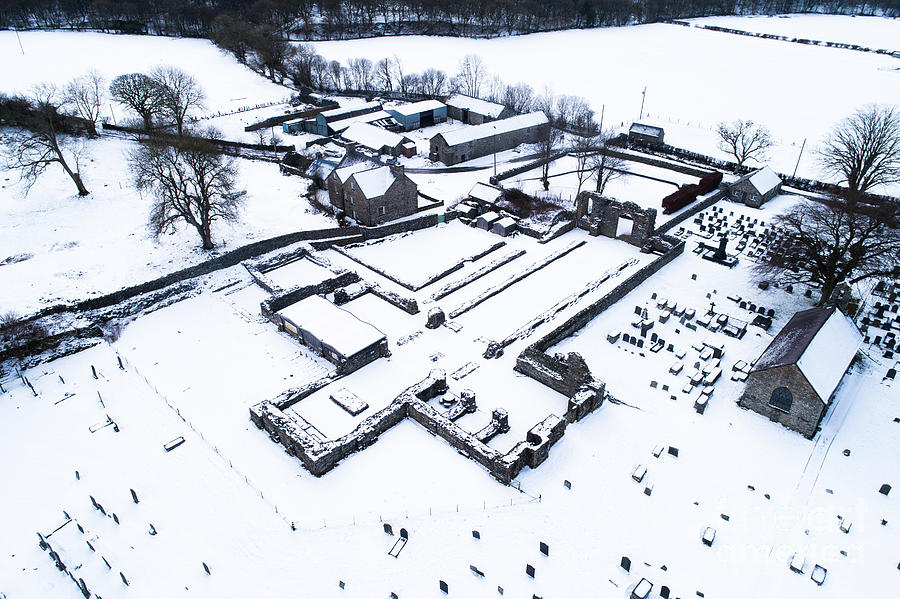 Abbey Photograph - Strata Florida Abbey Ruins In The Snow by Keith Morris Abbey Photograph - Strata Florida Abbey Ruins In The Snow by Keith Morris