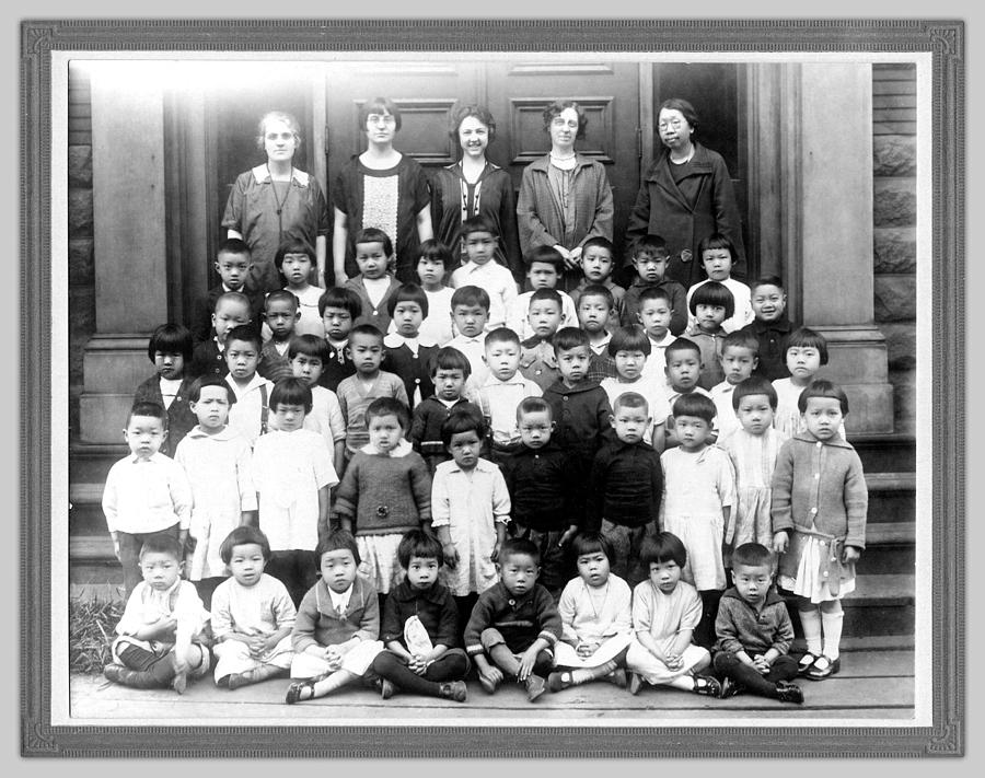 School Painting -  Strathcona Elementary School kindergarten graduating class portrait   unknown  1910 by Celestial Images